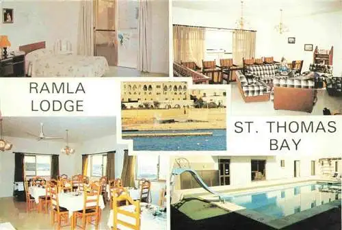 AK / Ansichtskarte  Malta__Insel Ramla Lodge St Thomas Bay Gastraeume Zimmer Hallenbad