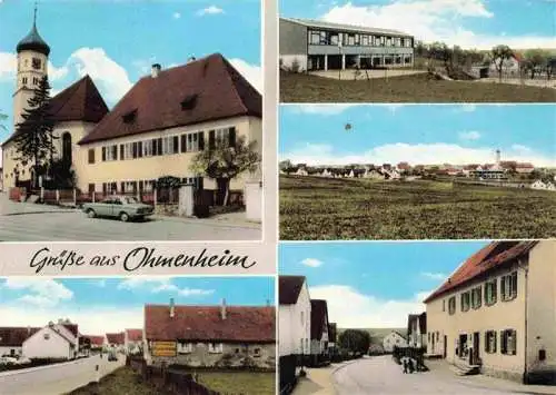 AK / Ansichtskarte  Ohmenheim Kirche Schula Panorama Dorfstrasse Baeckerei Woehrle