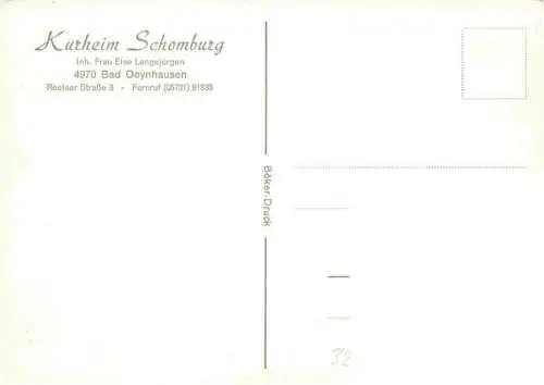 AK / Ansichtskarte  BAD_OEYNHAUSEN Kurheim Schomburg Speisesaal Aufenthaltsraum