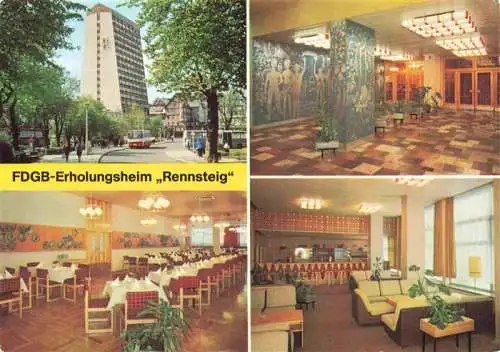 AK / Ansichtskarte  Oberhof__Thueringen FDGB Erholungsheim Rennsteig Empfang Speisesaal Bar