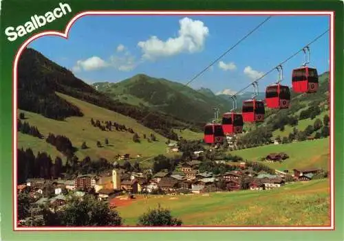 AK / Ansichtskarte  Saalbach_-Hinterglemm_AT Panorama Blick gegen Zwoelferkogel Bergbahn