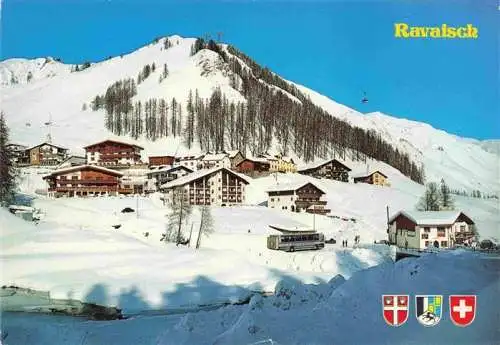 AK / Ansichtskarte  Ravaisch_Samnaun Panorama Wintersportplatz Samnauntal mit Che d'Mot