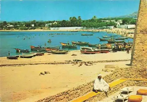 AK / Ansichtskarte  Hammamet_Tunesie Strand Blick vom Café Sidi Bou Hadid