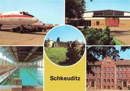 AK / Ansichtskarte  Schkeuditz_Sachsen Flughafen Planetarium Schwimmhalle Innenansicht Lessing Oberschule