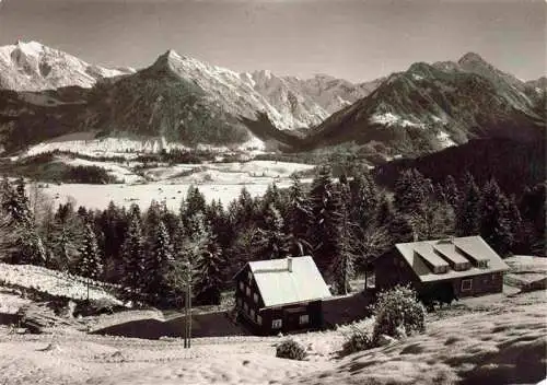 AK / Ansichtskarte  OBERSTDORF Naturfreundehaus Freibergsee mit Oberstdorfer Bergen