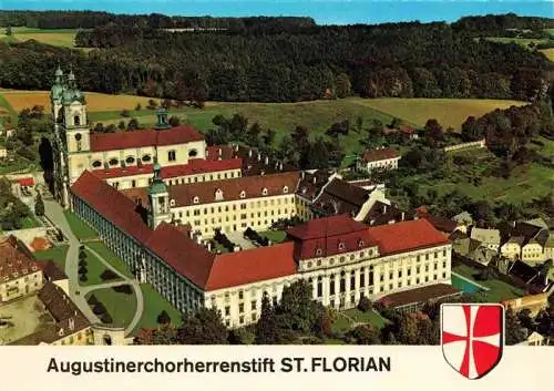 AK / Ansichtskarte  St_Florian_Stift_Linz-Land_Oberoesterreich_AT Augustinerchorherrenstift Fliegeraufnahme