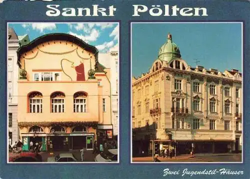 AK / Ansichtskarte  St_Poelten Jugendstil Haeuser Kremsergasse Bahnhofsplatz