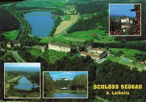 AK / Ansichtskarte  Leibnitz_Steiermark_AT Fliegeraufnahme Schloss Seggau Seepartien