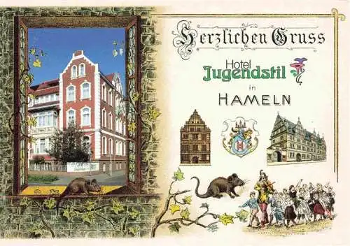 AK / Ansichtskarte  HAMELN_Weser Hotel Jugendstil