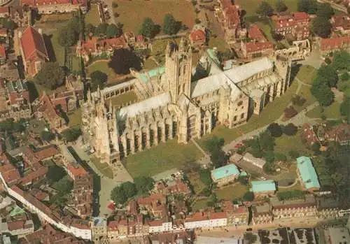 AK / Ansichtskarte  Canterbury__Kent_UK Canterbury Cathedral from the Air