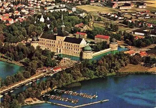 AK / Ansichtskarte  Vadstena_Sweden Fliegeraufnahme mit Vadstena Schloss