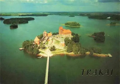 AK / Ansichtskarte  Trakai_Lithuania Trakai Castle Fliegeraufnahme