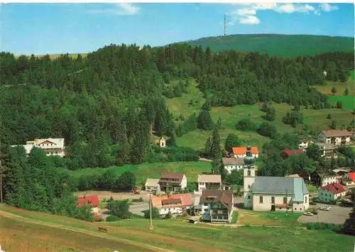 AK / Ansichtskarte  Oberwarmensteinach mit Ochsenkopfund Berliner Schullandheim Fliegeraufnahme