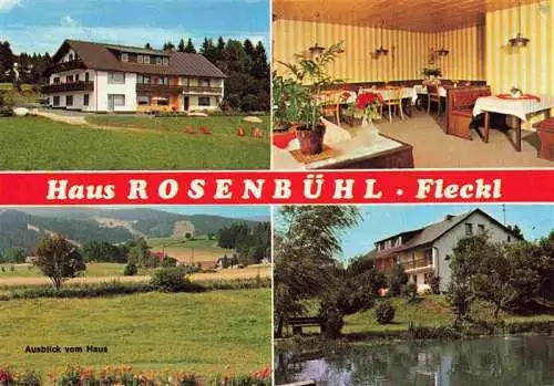 AK / Ansichtskarte  Fleckl_Oberwarmensteinach Haus Rosenbuehl Gastraum Panorama Gondelteich