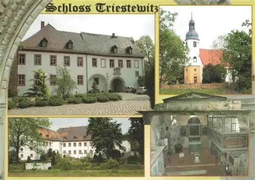 AK / Ansichtskarte  Triestewitz_Arzberg_Torgau_Sachsen Schloss Triestewitz Kirche Teilansichten