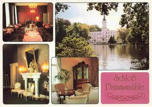 AK / Ansichtskarte  Schoenwalde_Wandlitz Schloss Dammsmuehle Restaurant Empfangshalle Suite