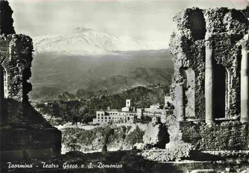 AK / Ansichtskarte  Taormina_Sicilia_IT Teatro Greco e S Domenico