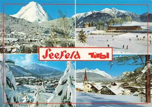 AK / Ansichtskarte  Seefeld_Tirol mit Hohe Munde Olympia Sportzentrum Seefeld mit Hocheder mit Wetterstein und Karwendelgebirge