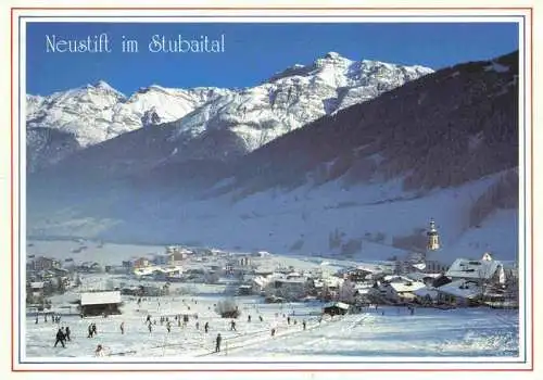 AK / Ansichtskarte  Neustift__Stubaital_Tirol_AT Skiuebungsgelaende mit Panorama Serleskamm