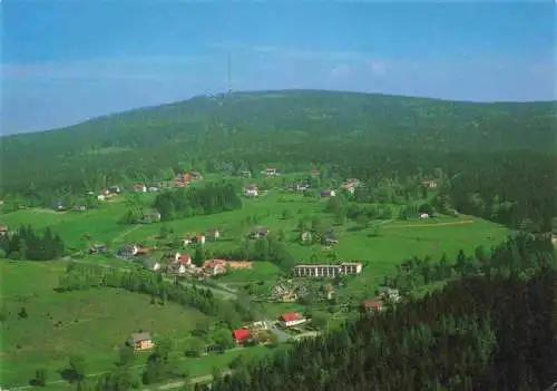 AK / Ansichtskarte  Fleckl_Oberwarmensteinach Fliegeraufnahme mit Blick zum Ochsenkopf