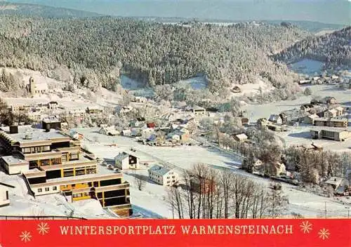 AK / Ansichtskarte  Warmensteinach Fliegeraufnahme mit Panorama Hotel