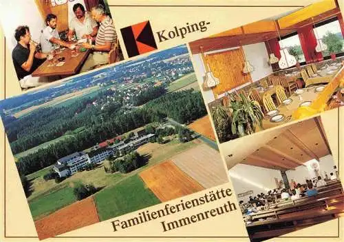 AK / Ansichtskarte  Immenreuth Kolping Familienferienstaette Fliegeraufnahme Gastraeume Hauskapelle