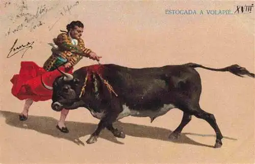 AK / Ansichtskarte  Stierkampf_Corrida_de_Toros_Bullfight-- Estocada a Volapie 