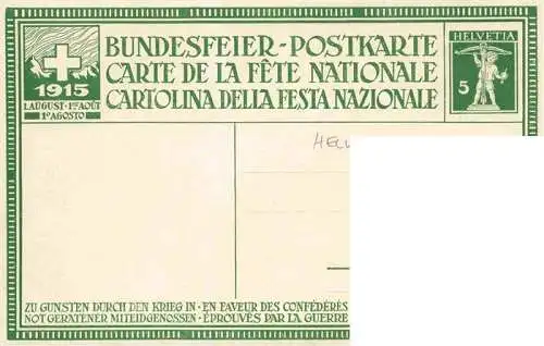 AK / Ansichtskarte  Helvetia_Schweiz Bundesfeier Gunsten Durch den Krieg 