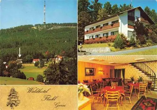 AK / Ansichtskarte  Fleckl_Oberwarmensteinach Waldhotel Fleckl Garni Gastraum Panorama