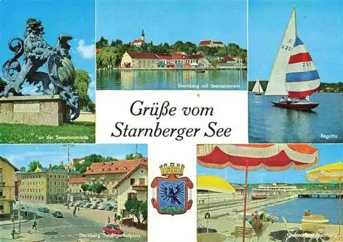 AK / Ansichtskarte  Starnbergersee_Starnberg_Bayern Seepromenade Seerestaurant Regatta Tutzingerhofplatz Undosa Bad