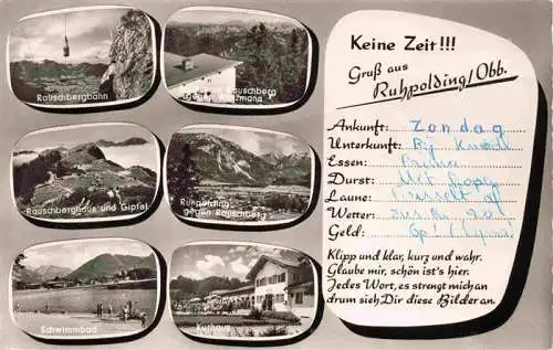 AK / Ansichtskarte  Ruhpolding Rauschbergbahn Gipfel Schwimmbad Watzmann Kurhaus Panorama