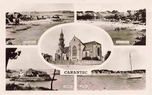 AK / Ansichtskarte  Carantec_29_Finistere La greve Blanche Le Port L'Eglise Greve du Kelenn Ile Louet