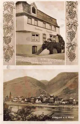 AK / Ansichtskarte  Aldegund_Sankt_Cochem-Zell Gasthaus Pension Friedrichs Moselpartie