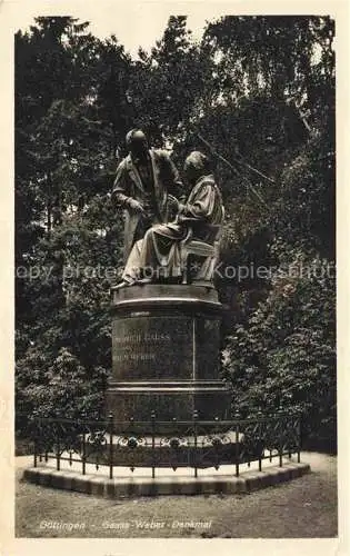 AK / Ansichtskarte  GoeTTINGEN__Niedersachsen Gauss Weber Denkmal