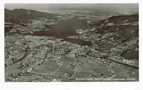 AK / Ansichtskarte  Rottach-Egern_Tegernsee Fliegeraufnahme mit Bad Wiessee Tegernsee Gmund