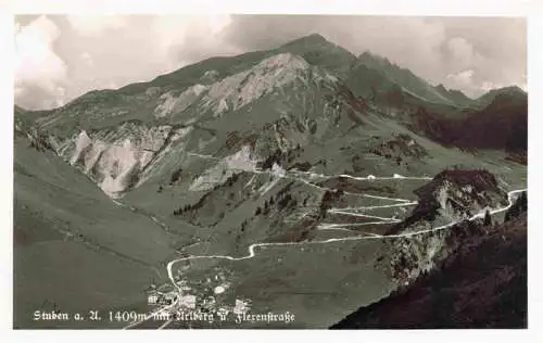 AK / Ansichtskarte  Stuben__Vorarlberg_Flexenstrasse_Tirol_AT Fliegeraufnahme mit Arlberg