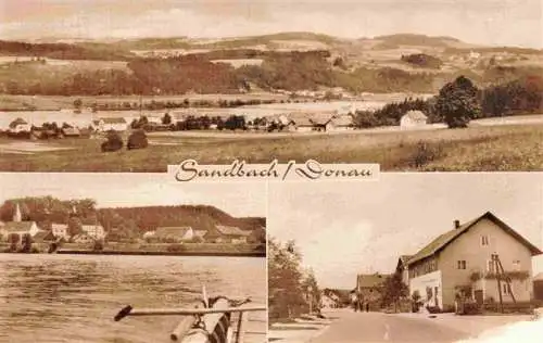 AK / Ansichtskarte  Sandbach_Vilshofen_Donau_Niederbayern Panorama Donaupartie Dorfstrasse