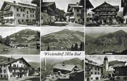 AK / Ansichtskarte  Westendorf_Tirol_AT Ortspartien Strandbad Panorama Berglift Alpenrose Kirche