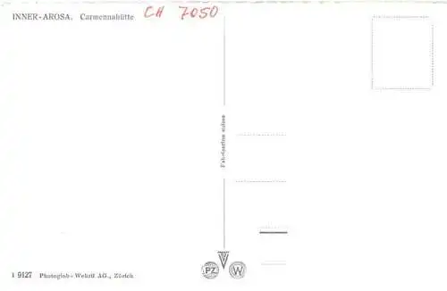 AK / Ansichtskarte  Inner-Arosa_GR Carmennahuette Sonnenterrasse
