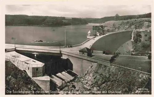 AK / Ansichtskarte  Saaletalsperre_Thueringen Sperrmauer mit ueberlauf Fliegeraufnahme