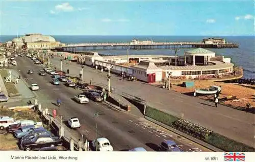 AK / Ansichtskarte  Worthing__West_Sussex_UK Marine Parade and Lido