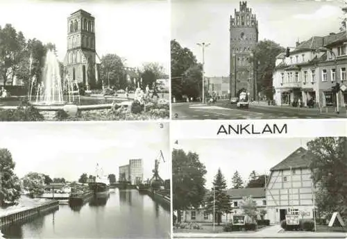 AK / Ansichtskarte  Anklam Blick zur Nicolaikirche Am Steintor Hafen Theater