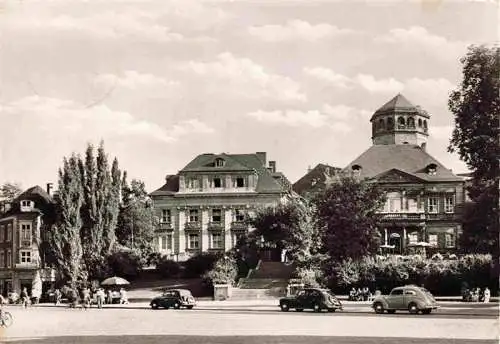 AK / Ansichtskarte  BAYREUTH Blick vom Luitpoldplatz zum Gontardhaus und Schlosscafe Metropol