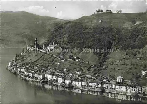 AK / Ansichtskarte  Morcote_Lago_di_Lugano_TI Fliegeraufnahme