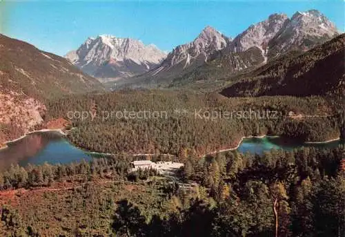 AK / Ansichtskarte  Fernpass_Reutte_Tirol_AT Rasthaus Zugspitzblick Fliegeraufnahme