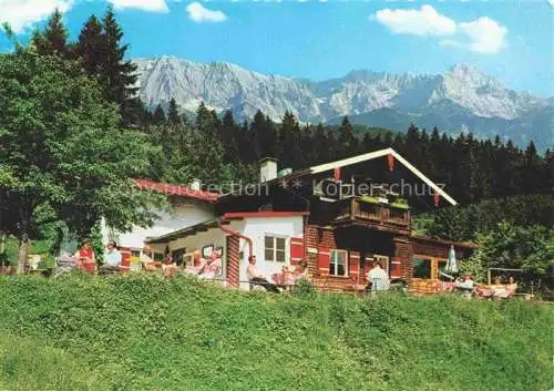 AK / Ansichtskarte  GARMISCH-PARTENKIRCHEN Bergwirtschaft Gamshuette Wettersteingebirge Huber Karte Nr. 11071