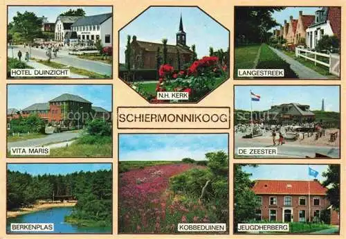 AK / Ansichtskarte  Schiermonnikoog_Friesland_NL Hotel Duinzicht Vita Maris Berkenplas Kerk Kobbeduinen Langestreek De Zeester Jeugdherberg