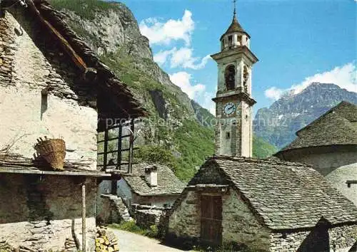 AK / Ansichtskarte  Sonogno_TI Bergdorf Kirche