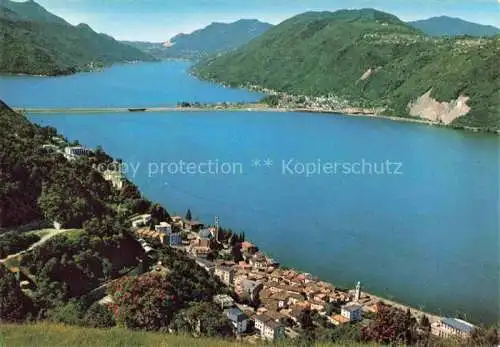 AK / Ansichtskarte  Campione_d_Italia_Como_IT Panorama Ponte di Melide Luganersee