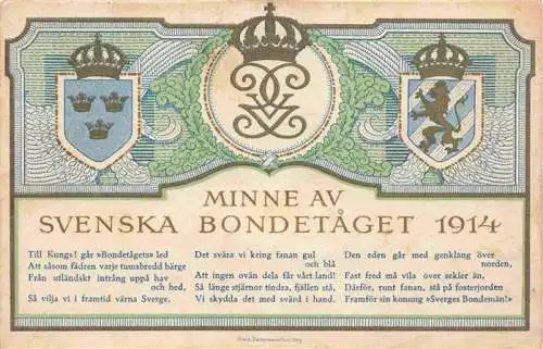 AK / Ansichtskarte  Adel_Schweden_Sweden Minne AV Svenska Bondetaget 